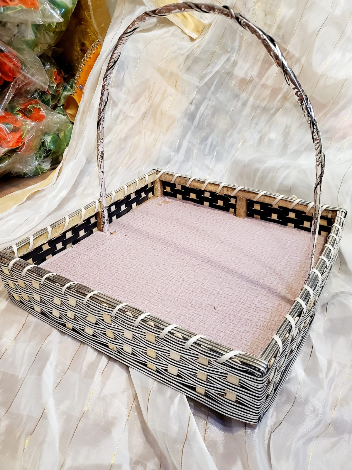 Large  Gift Basket Set - Empty Basket with Net