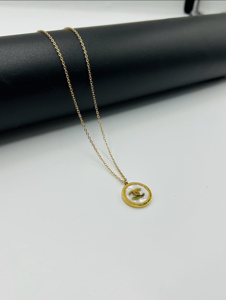 Chanel Brand Pendant (white)