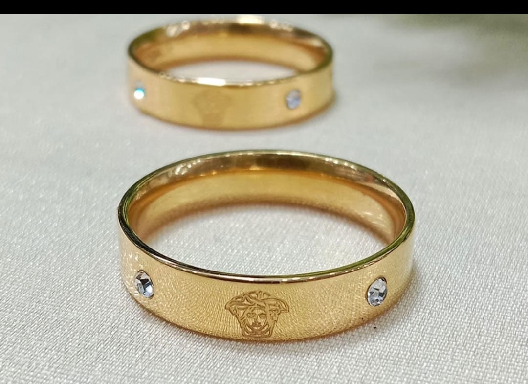 Versace Stone Ring With Stamp